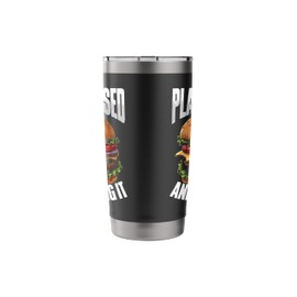 Plant Based and Loving It Vegan Burgers Stainless Steel Insulated Tumbler