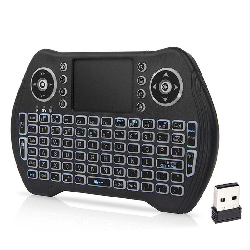 Backlit 2.4GHz Wireless Keyboard Touchpad Mouse Handheld Remote Control 3