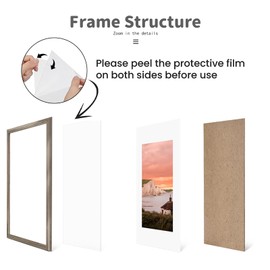 RUN HELIX 12x12 Picture Frame, Wall Gallery Photo Frames,Stable and Sturdy Brown Frame with High Definition Plexiglass,12x12 Poster Photo Frame,Horizontal and Vertical Formats for Wall Hanging, Brown