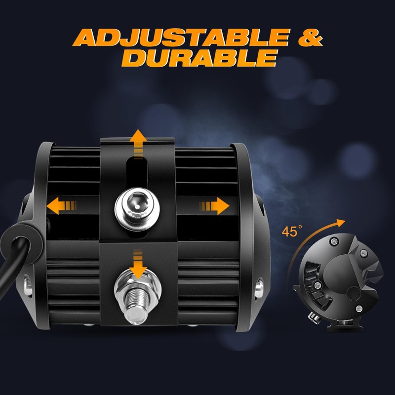 KINGOPT LED Light Bar 4PCS 4Inch 60W LED Spot Flood