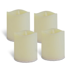Gerson 39201 - 1.5" x 1.7" Everlasting Glow Bisque Resin Votive Candle LED with Timer (4 pack)