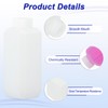 PATIKIL Reagent Bottles, 10 Pcs 250ml HDPE Narrow Mouth Square