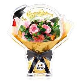 PETCEE You Did It Graduation Gifts for Her Him Graduation Flowers Bouquet Paperweight Graduation Keepsake Gift for Women Men Seniors Graduation Table Centerpiece for High School College Boys Girls