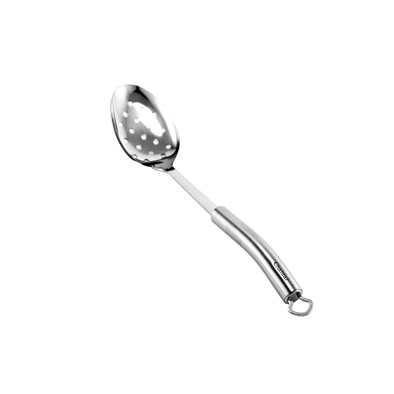 Chantal Perforated Spoon Utensil, 14 inch, Polished Stainless Steel