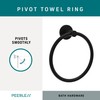 Peerless PA347-BL Precept Towel Ring, Matte Black
