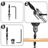 VZXZXE Drill Bit with Countersink 3 4 5 6 7
