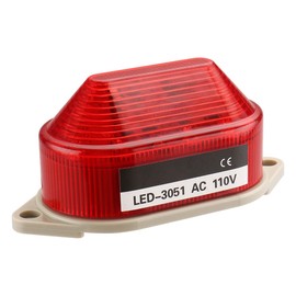 Baomain Industrial Signal Red Mini Warning Light Strobe Warning lamp LED-3051 AC 110V 2W