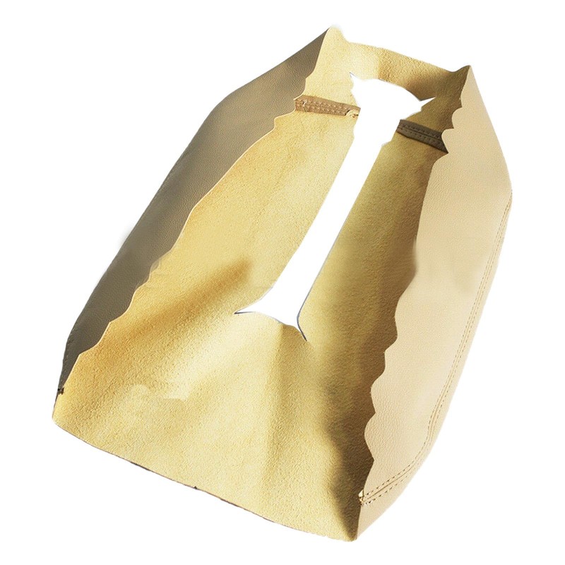 NLQR Leather Console Lid Armrest Cover Tan Compatible with Chevy