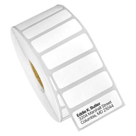 1.5" x 0.5" Direct Thermal Label - Compatible with Rollo Label Printer & Zebra Desktop Printers – 1” Core, Permanent Adhesive Perforated Postage QR Barcode Shipping - 20 Rolls, 2350/Roll