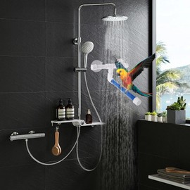 Parrot Shower Perch | Suction Cup Bird Perch Window Stand - Wall Mount Standing Rack, Parrot Cage Accessories Bath Toys for Parakeet, Cockatiel, Lovebirds