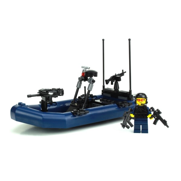 Battle Brtick Navy RHIB Attack Boat custom military set made