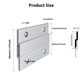 French Cleat Picture Hanger, Aluminum Z Hanger Interlocking Wall Mounting Bracket Hardware Kit (2inch-30Pairs)