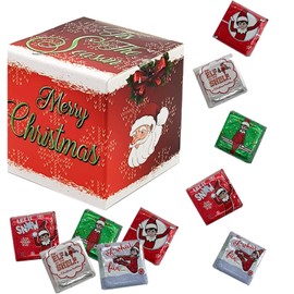 Fruidles Christmas Elf on the Shelf Smooth and Creamy Milk Chocolate, Party Bag Fillers, Individually Wrapped Foils in Gift-Box (Half-Pound)