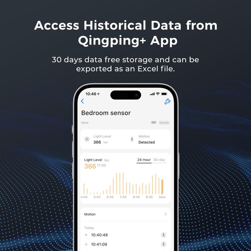 Qingping Motion & Light Sensor, Works with Apple HomeKit via