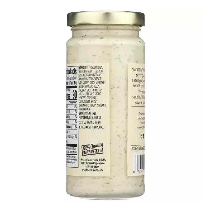 Woodstock Organic Lemon Dill Aioli 6.5 oz