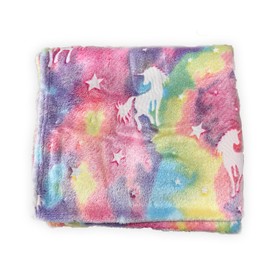 Glow in The Dark Blanket Unicorns Gifts for Girls,Luminous Unicorns Blanket Girls Boys Toys for 1 2 3 4 5 6 7 8 9 10 18 Year Old Girls Gifts,Soft Kids Blankets for Birthday 60 x 50in…