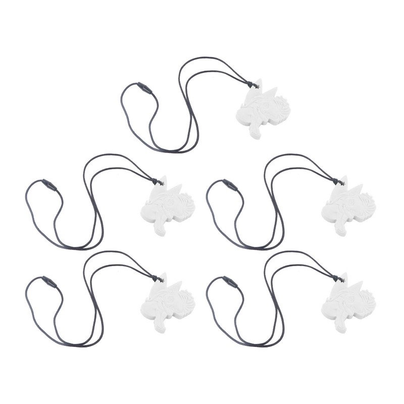 5Pcs Chew Necklace Food Grade Silicone Chewing Pendant for Toddlers