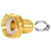 Joyway - Conector de manguera de agua de latón hexagonal