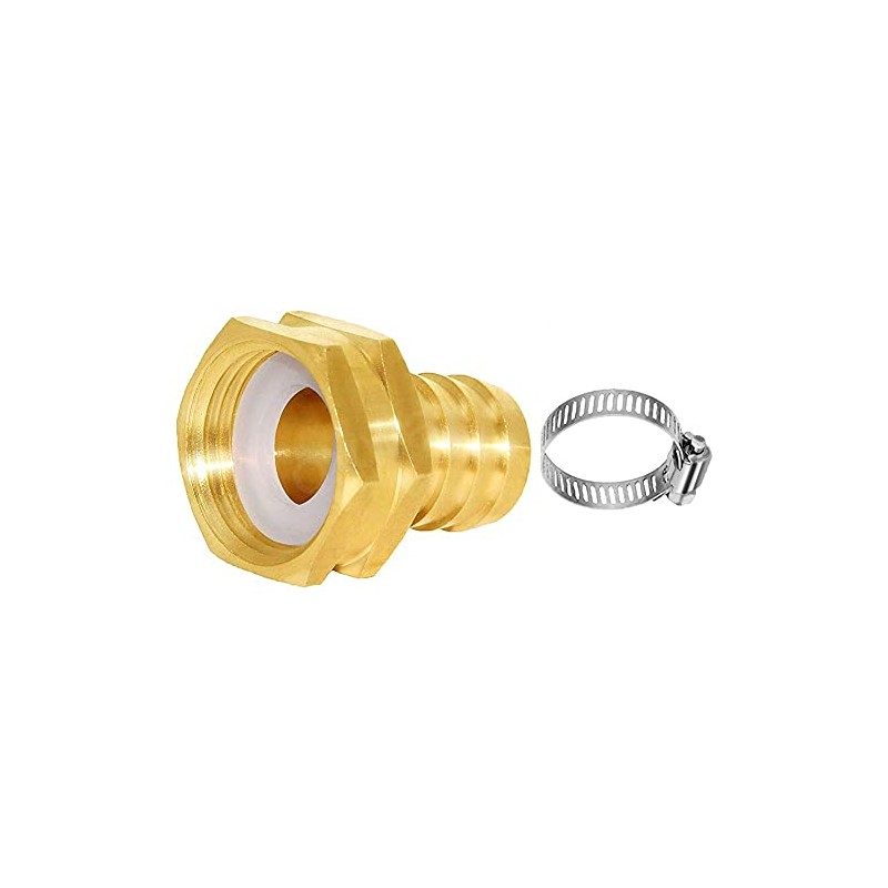 Joyway - Conector de manguera de agua de latón hexagonal