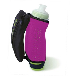 Amphipod Insulated Hydraform Thermal-Lite 12oz. Handheld Water Bottle with Zipper Pouch and Push-pull Cap (Pink)