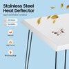 Jiabailie Fire Pit Heat Deflector,24" x 24" Stainless Steel Fire