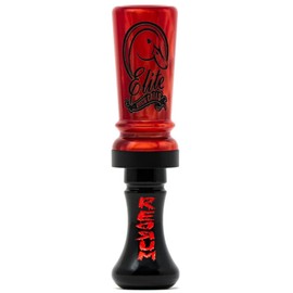 Elite Duck Calls Murder Acrylic Duck Call – Designed by 3X World Champion Brad Allen – Single or Double Reed – Mallard, Teal, Wood Duck, Gadwall, Pintail (Murder - Single Reed, Red Pearl)