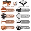 One Step Stool for Bed, Wooden Step Stool with Non-Slip