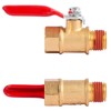 BILAL 2 Pack 1/4" Heavy Duty Air Compressor Brass Ball
