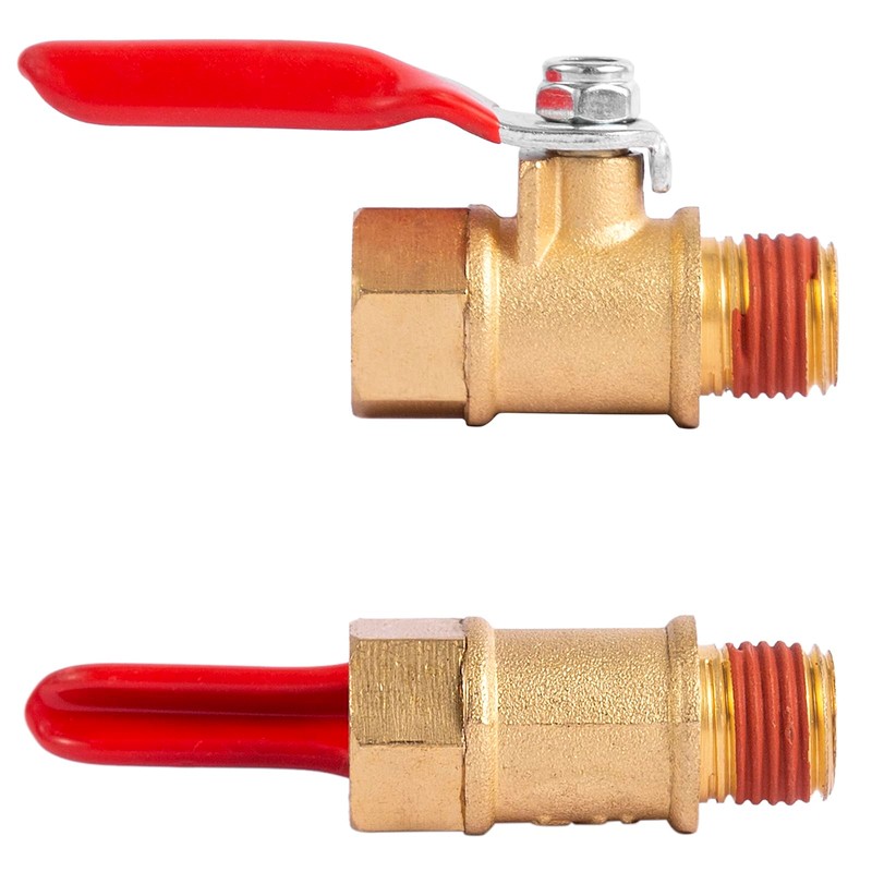 BILAL 2 Pack 1/4" Heavy Duty Air Compressor Brass Ball
