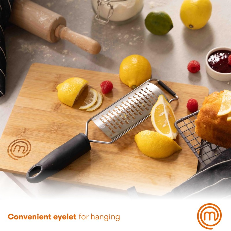 MasterChef Cheese Grater Handheld, Flat Grater Small for Food Like