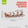 Medium (625mm Wide) Single Santa Sleigh and Reindeer Full Colour
