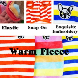 SMALLLEE_LUCKY_STORE Dog Clothes, Pet Clothes, Striped French Bulldog Clothes, Sweatshirt, Sweater, Dog Clothes, Small and Medium Dogs, Spring, Autumn, Winter, Dog Wear, Soft, Elastic, Loungewear, For