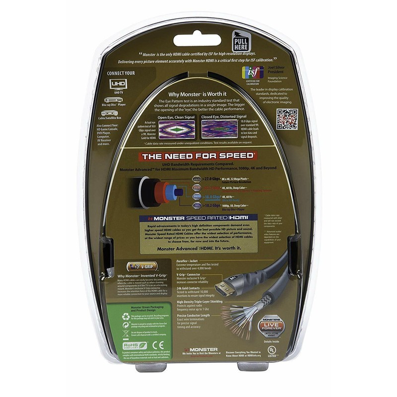 Monster Cable Ultra HD Gold High Speed HDMI Cable 1080p