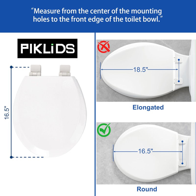 Wood Toilet Seat, Slow Close, High Gloss Finish, Premium Moulded