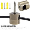 4pcs Adjustable Cable Anchors for Desk, Metal Phone Cord Holders
