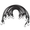 com-four® 10-Piece Set of Rubber Tensioners with Reflective Strips, Luggage