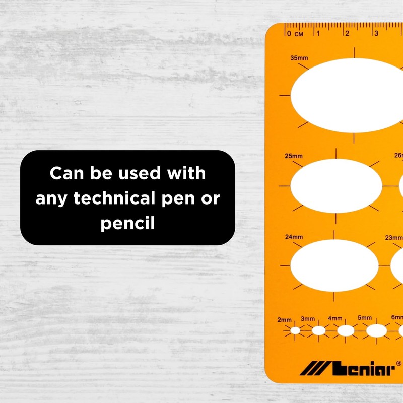 Ellipse Stencil Isometry - Isometric Ellipse Drawing Stencil - Ellipse