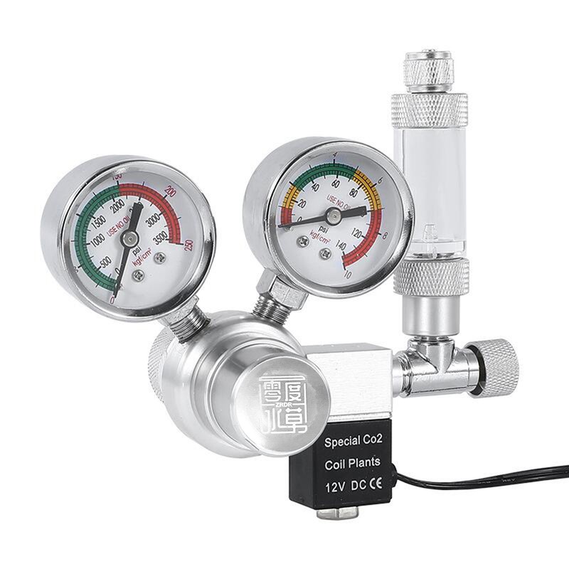 Aquarium CO2 Regulator CO2 Cylinder Pressure Reducing Regulator with Solenoid