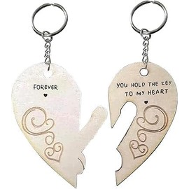 Wpppan Valentine Couple Keychain-You Hold The Key to My Heart Couple Keychain for Him and Her,Valentine's Day Birthday Gifts for Boyfriend Girlfriend,Gifts,Keyrings and Keychains,Car Accessories