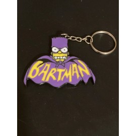 Bart Simpson Bartman key chain. The Simpsons -not Family Guy South Park Futurama