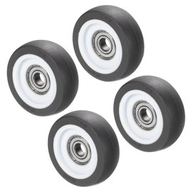 PATIKIL Nylon Pulley Wheel 8x50x16mmmm, 4 Pack 626zz Bearing Sliding Conveyor Roller Wheel for Door Window Drawer Hardware Driving Mechanical Equipment, Black