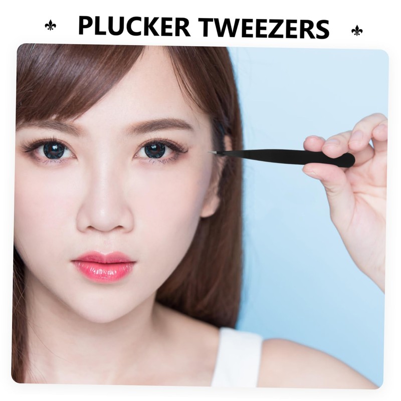 Baluue Precision Pointed Tweezers for Ingrown Hair Stainless Steel Eyebrow