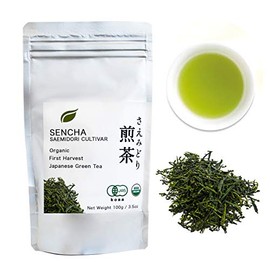 Matcha Konomi Té Verde Sencha Japonés Orgánico de Primera Cosecha (Cultivo Saemidori), Bolsa de 100 G (3,5 Oz) - Hojas Sueltas                        