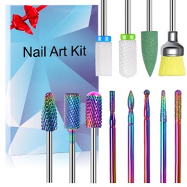 Nail Drill Bits Set for Nail Drill for Acrylic Gel Nail Manicure Pedicure Remover Tools for Home Salon (Yellow)