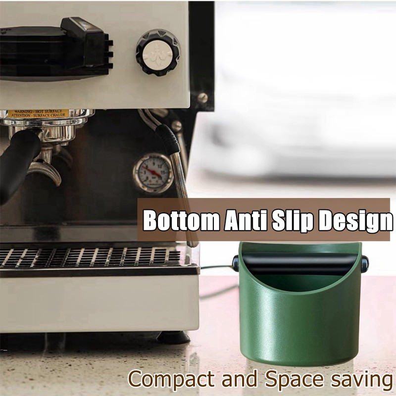 CHDEXU Coffee Knock Box, Coffee Grounds Knock Box Green, Espresso