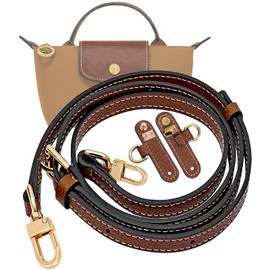LOUKAYCCI Mini Bags Leather Shoulder Strap for Longchamp Mini Bag Nude TAUPE Strap Kit