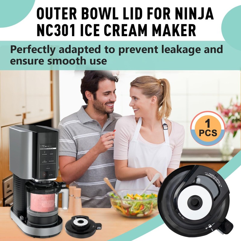 Reusable Replacement Outer Bowl Lid for Ninja NC301 Ice Cream