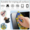 CREATCABIN 6 Packs Thickened Glasses Cleaning Cloth Elegant Flower Design