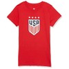 USA National Team Name and Number Tee, Red, Small-7/8
