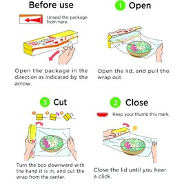 KUREHA Krewrap Plastic Cling Wrap, Pack of 3, 65 sq ft. Per Roll, Clear